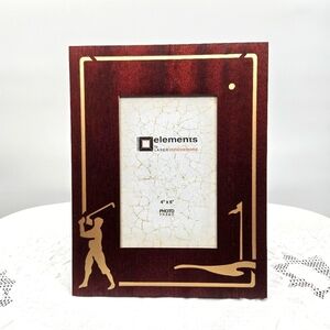 Elements By Laser Innovations Golf Theme Wood Frame‎ Laser Cut Overlay NWOT